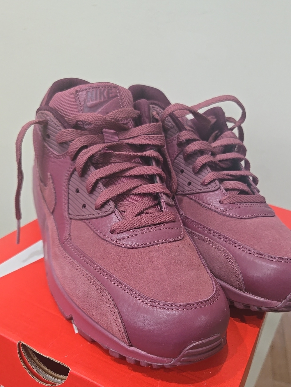 Nike Air Max 90 Premium "Vintage Wine" 2017 Shoes Rare Size Mens 10.5 - Picture 10 of 16